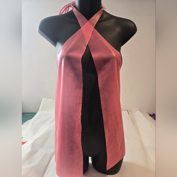 Pink Halter Top Wrap Latex - Picture 1 of 4